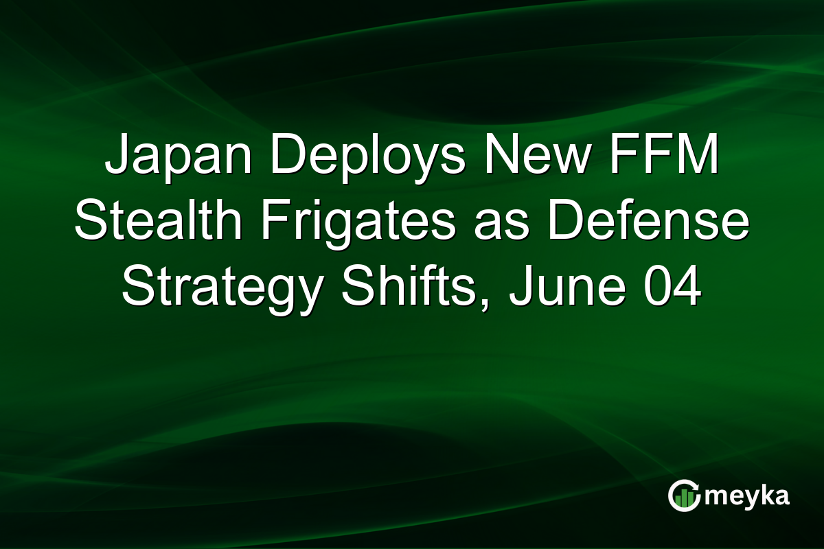 Japan Deploys New FFM Stealth Frigates as Defense Strategy Shifts, June 04