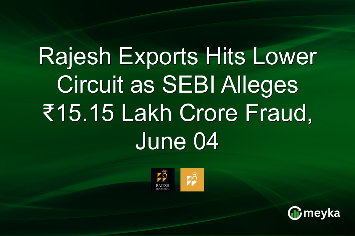 Rajesh Exports Hits Lower Circuit as SEBI Alleges ₹15.15 Lakh Crore Fraud, June 04
