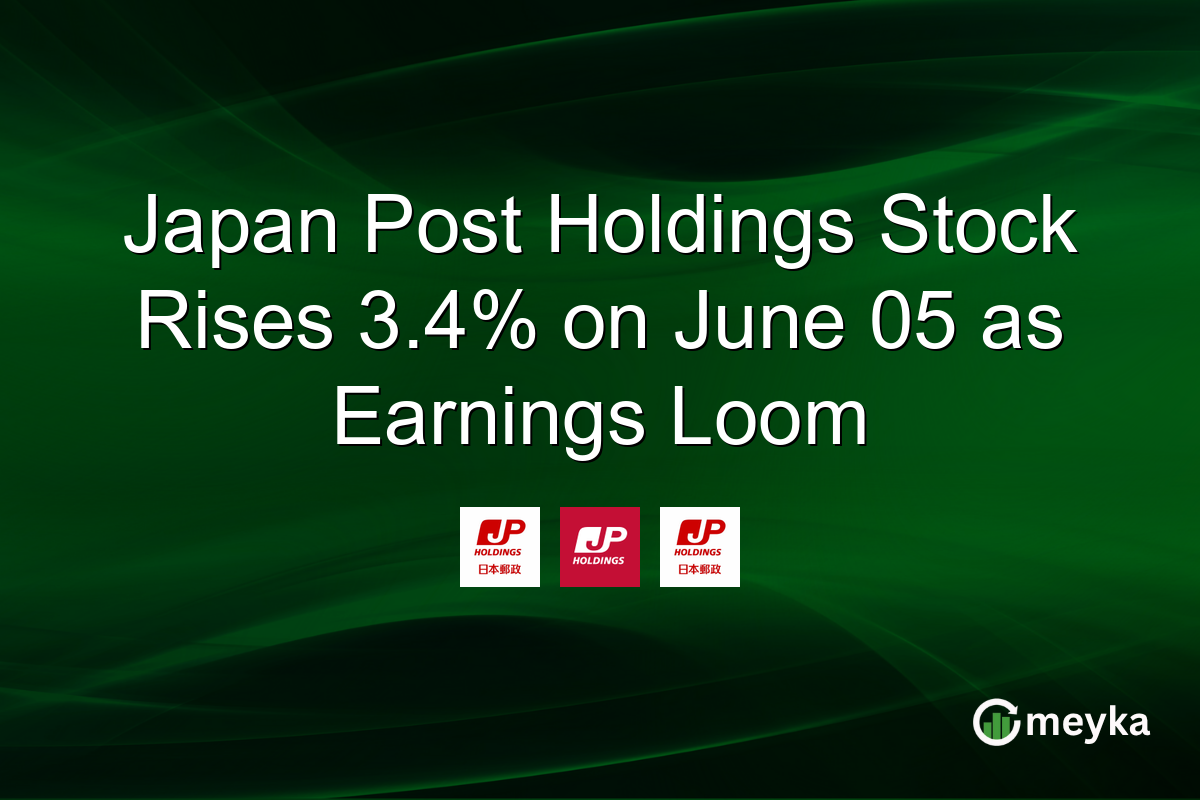 Japan Post Holdings Stock Rises 3.4% on June 05 as Earnings Loom