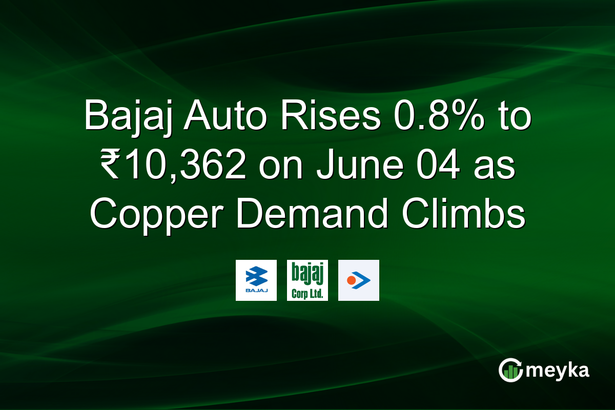 Bajaj Auto Rises 0.8% to ₹10,362 on June 04 as Copper Demand Climbs