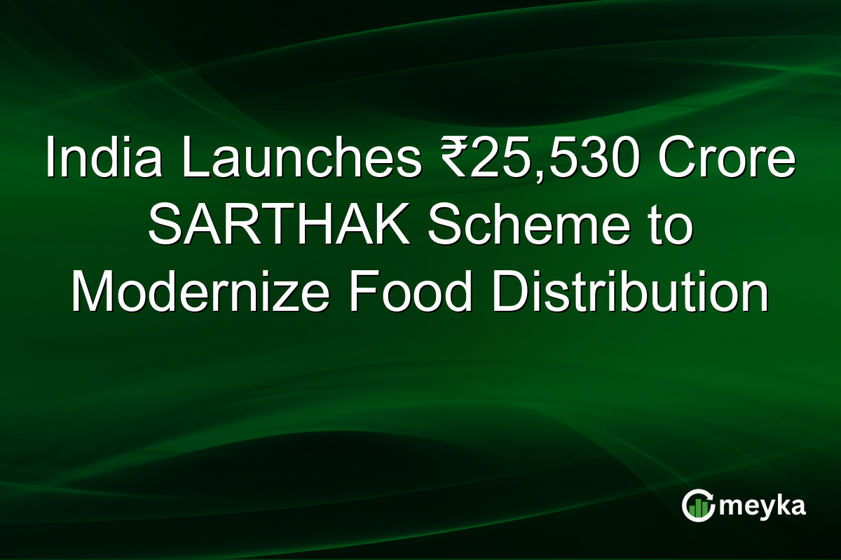India Launches ₹25,530 Crore SARTHAK Scheme to Modernize Food Distribution