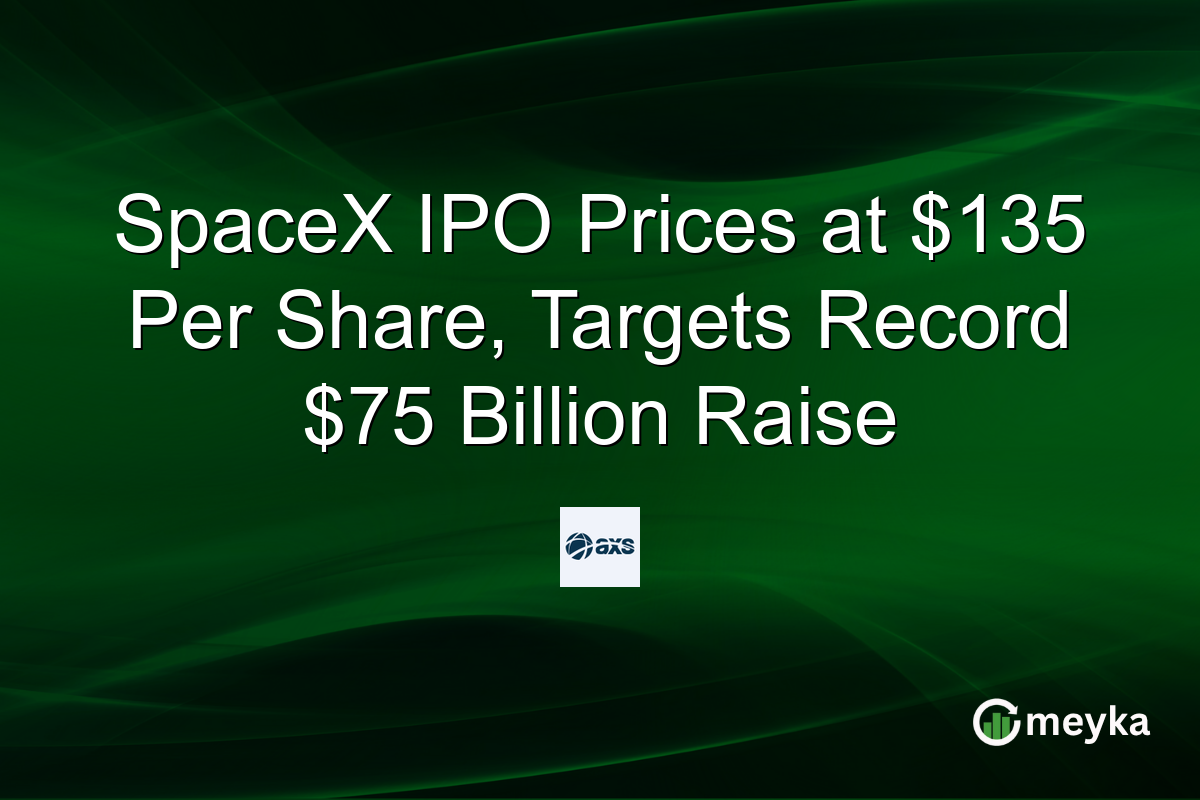 SpaceX IPO Prices at $135 Per Share, Targets Record $75 Billion Raise