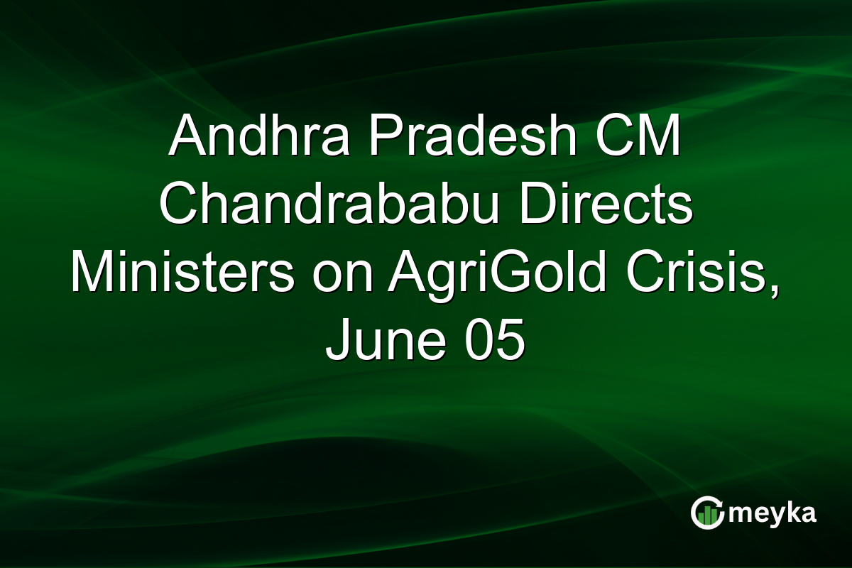 Andhra Pradesh CM Chandrababu Directs Ministers on AgriGold Crisis, June 05