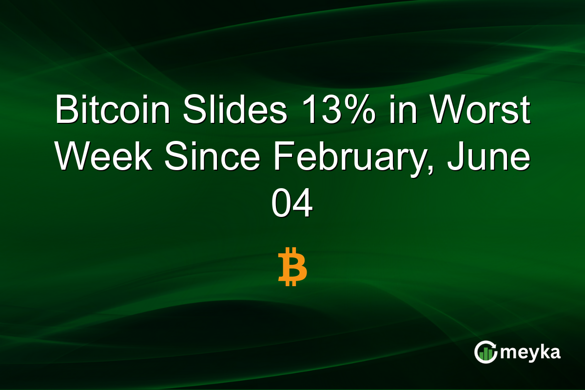 Bitcoin Slides 13% in Worst Week Since February, June 04