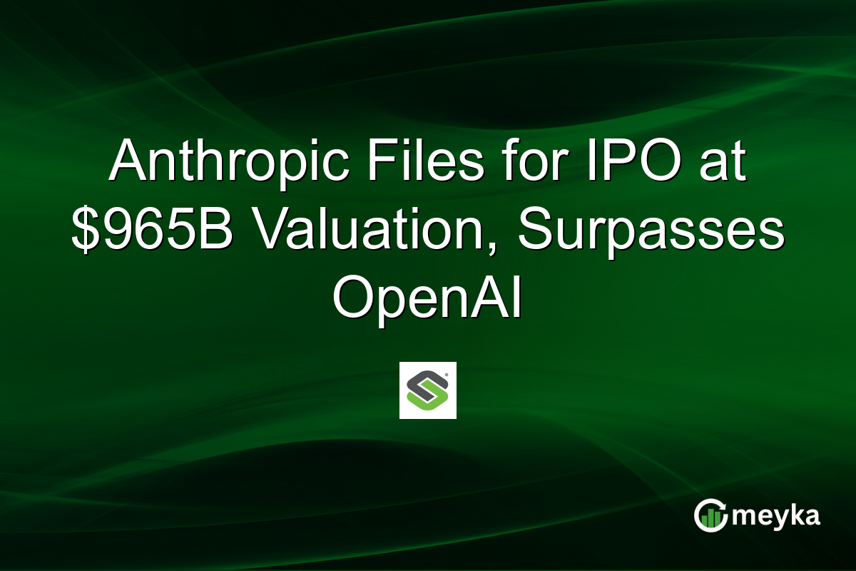 Anthropic Files for IPO at $965B Valuation, Surpasses OpenAI