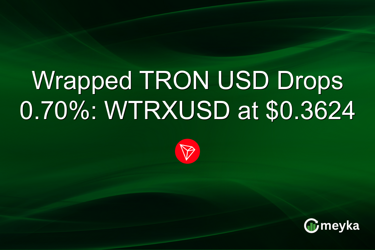Wrapped TRON USD Drops 0.70%: WTRXUSD at $0.3624
