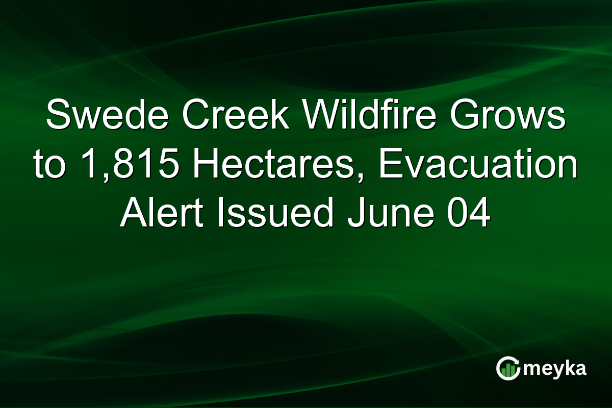 Swede Creek Wildfire Grows to 1,815 Hectares, Evacuation Alert Issued June 04