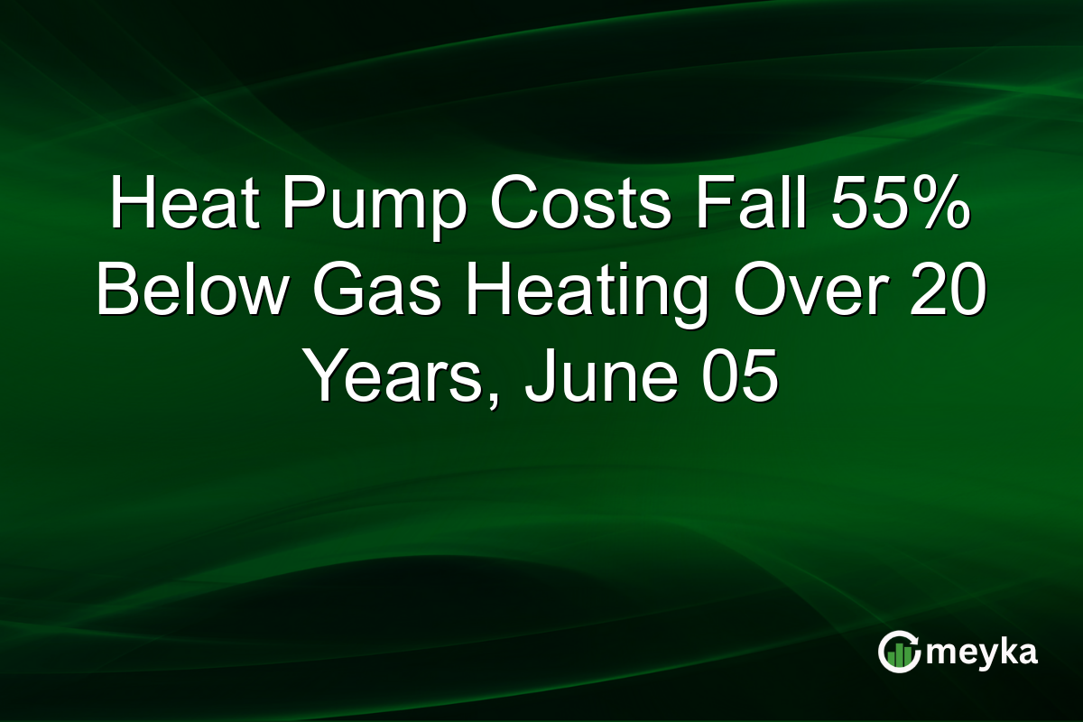 Heat Pump Costs Fall 55% Below Gas Heating Over 20 Years, June 05