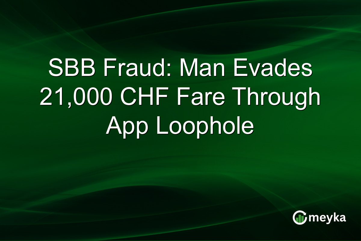SBB Fraud: Man Evades 21,000 CHF Fare Through App Loophole