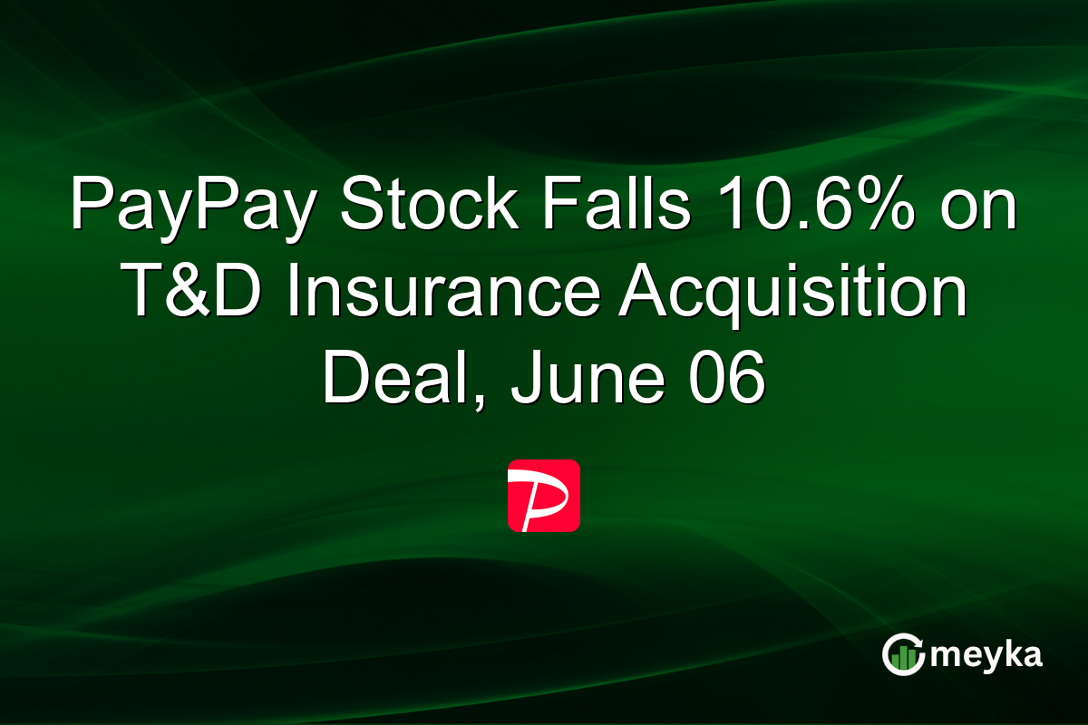 PayPay Stock Falls 10.6% on T&D Insurance Acquisition Deal, June 06
