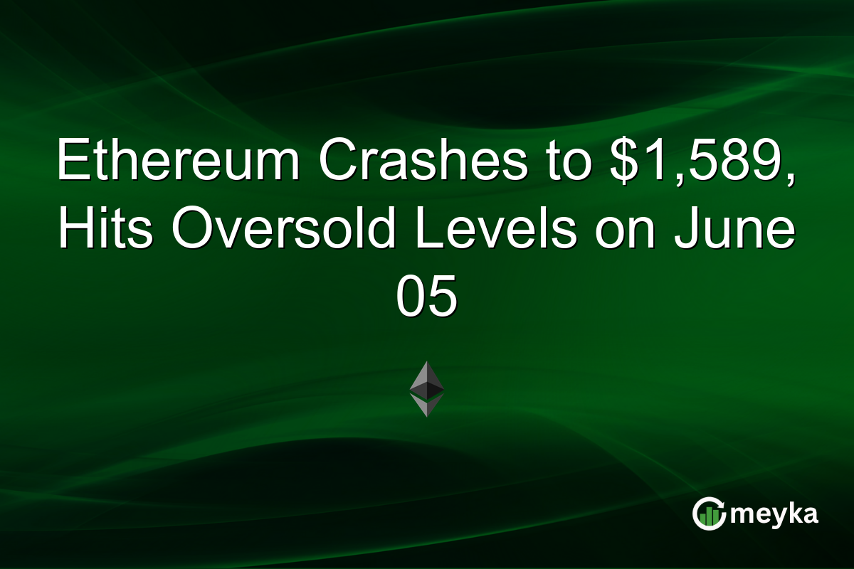 Ethereum Crashes to $1,589, Hits Oversold Levels on June 05