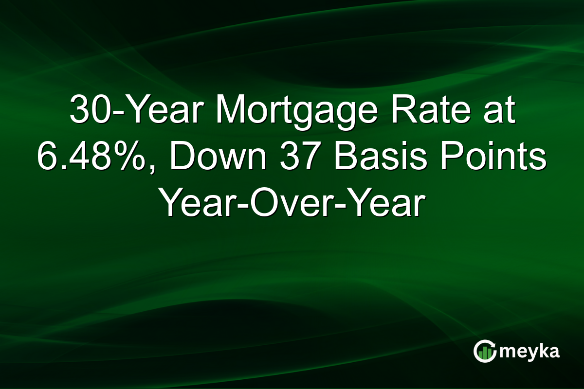 30-Year Mortgage Rate at 6.48%, Down 37 Basis Points Year-Over-Year