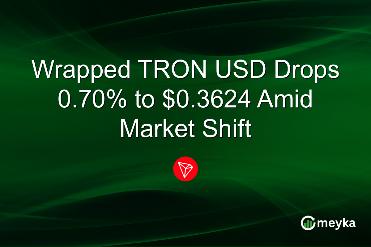 Wrapped TRON USD Drops 0.70% to $0.3624 Amid Market Shift