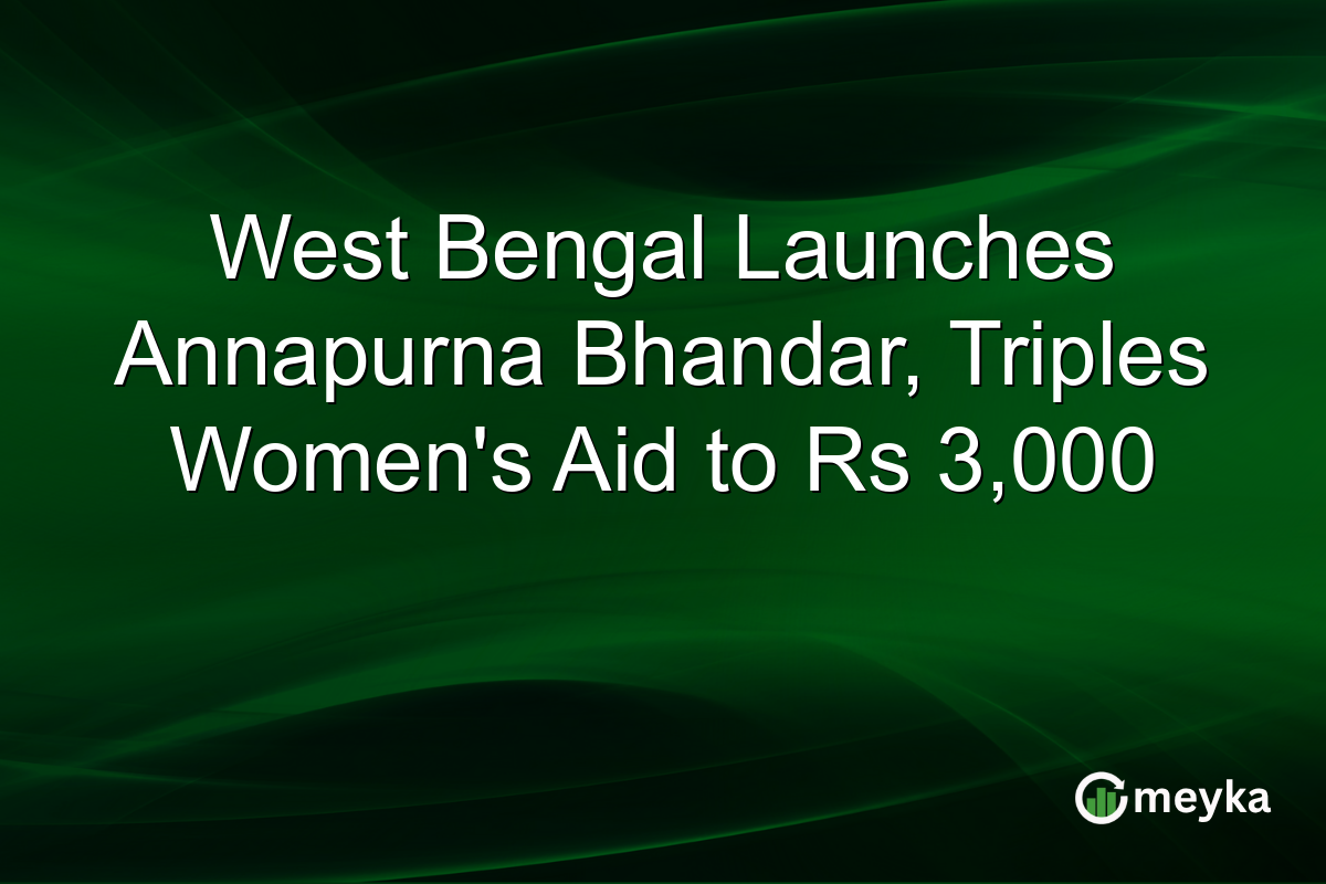 West Bengal Launches Annapurna Bhandar, Triples Women’s Aid to Rs 3,000