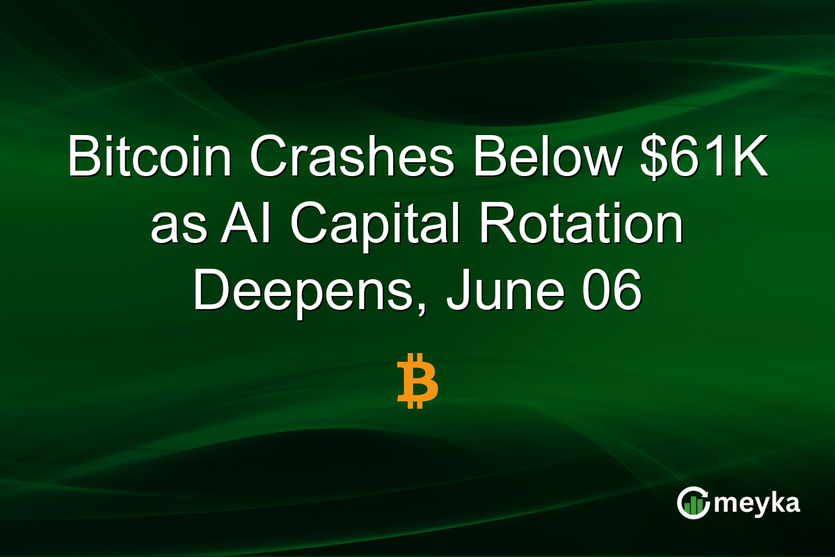Bitcoin Crashes Below $61K as AI Capital Rotation Deepens, June 06