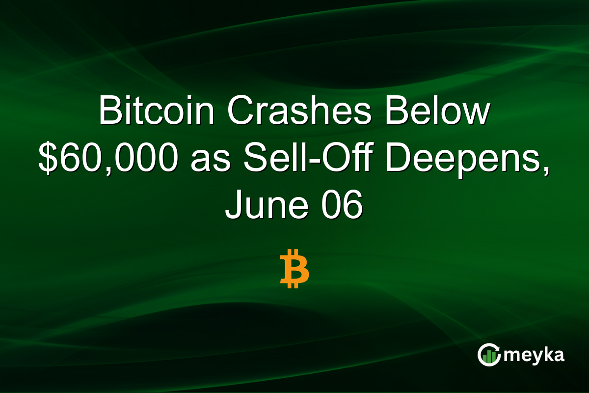 Bitcoin Crashes Below $60,000 as Sell-Off Deepens, June 06