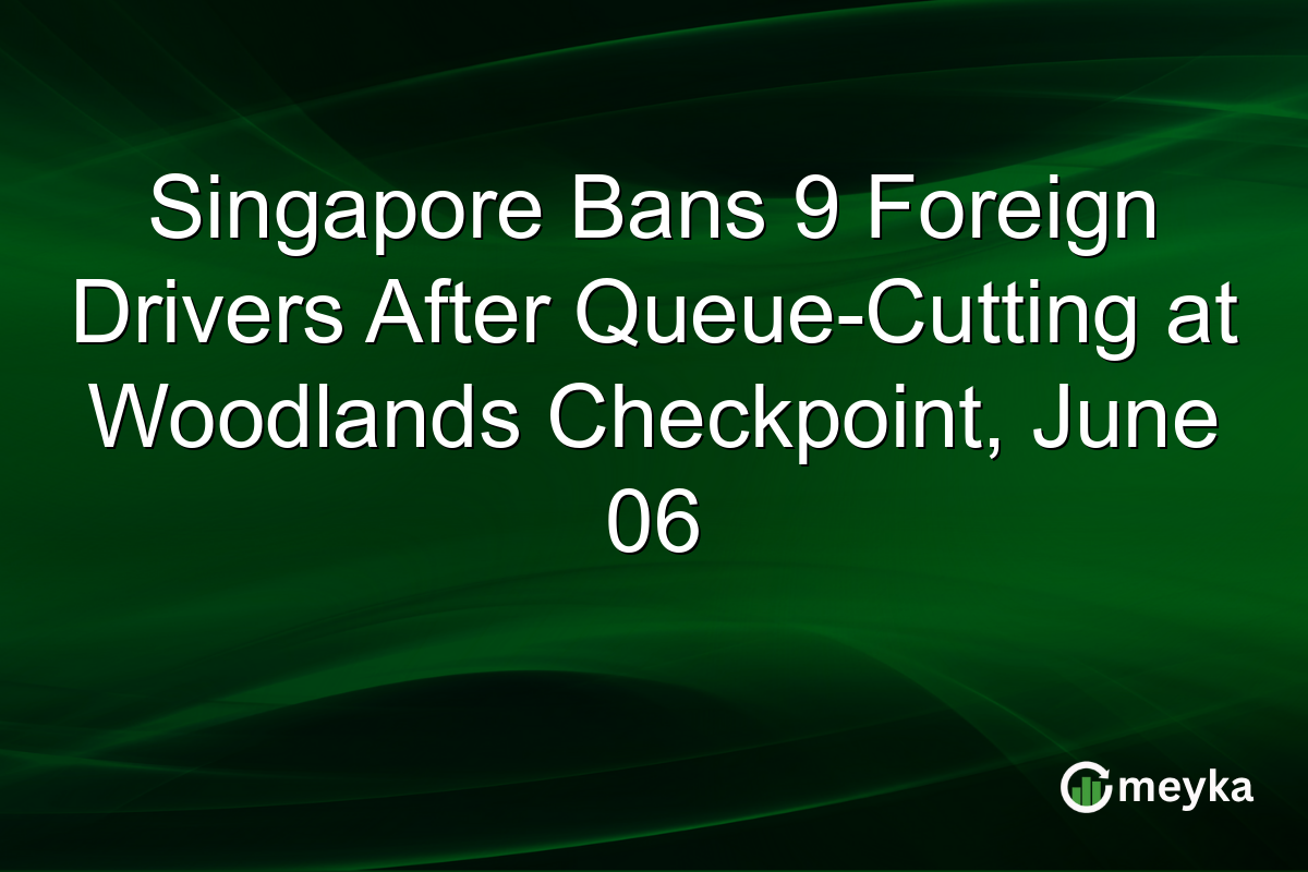 Singapore Bans 9 Foreign Drivers After Queue-Cutting at Woodlands Checkpoint, June 06