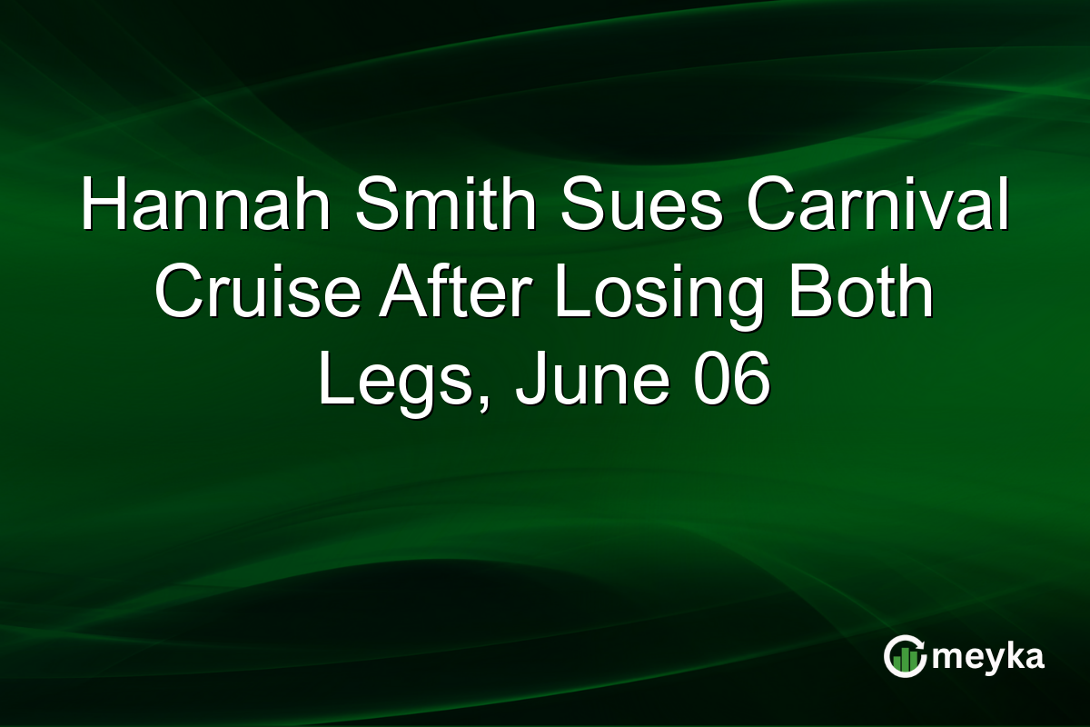 Hannah Smith Sues Carnival Cruise After Losing Both Legs, June 06