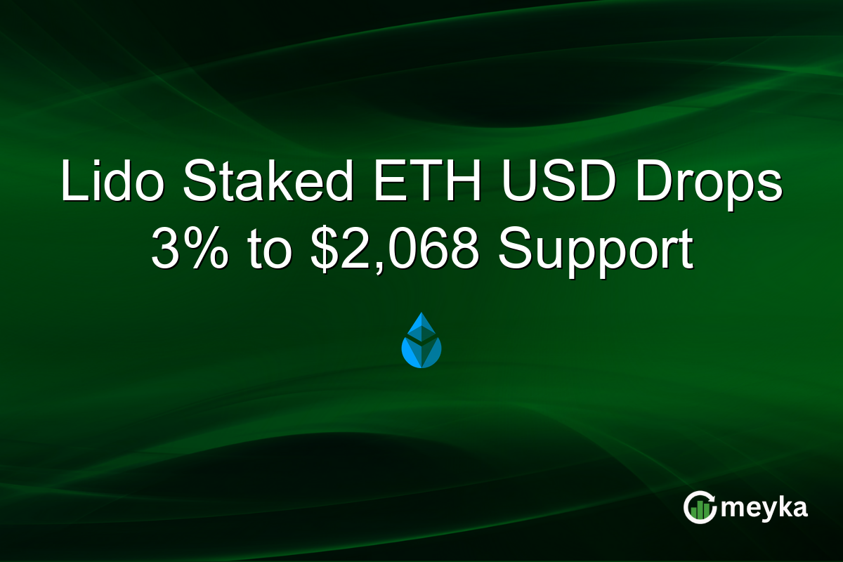 Lido Staked ETH USD Drops 3% to $2,068 Support
