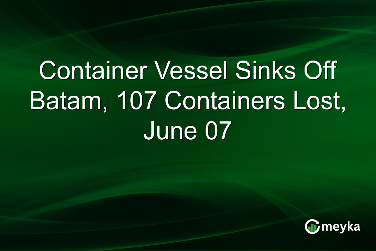 Container Vessel Sinks Off Batam, 107 Containers Lost, June 07