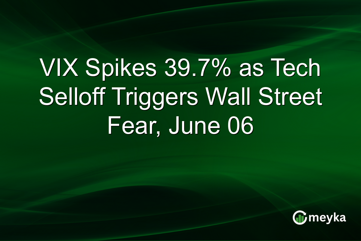 VIX Spikes 39.7% as Tech Selloff Triggers Wall Street Fear, June 06