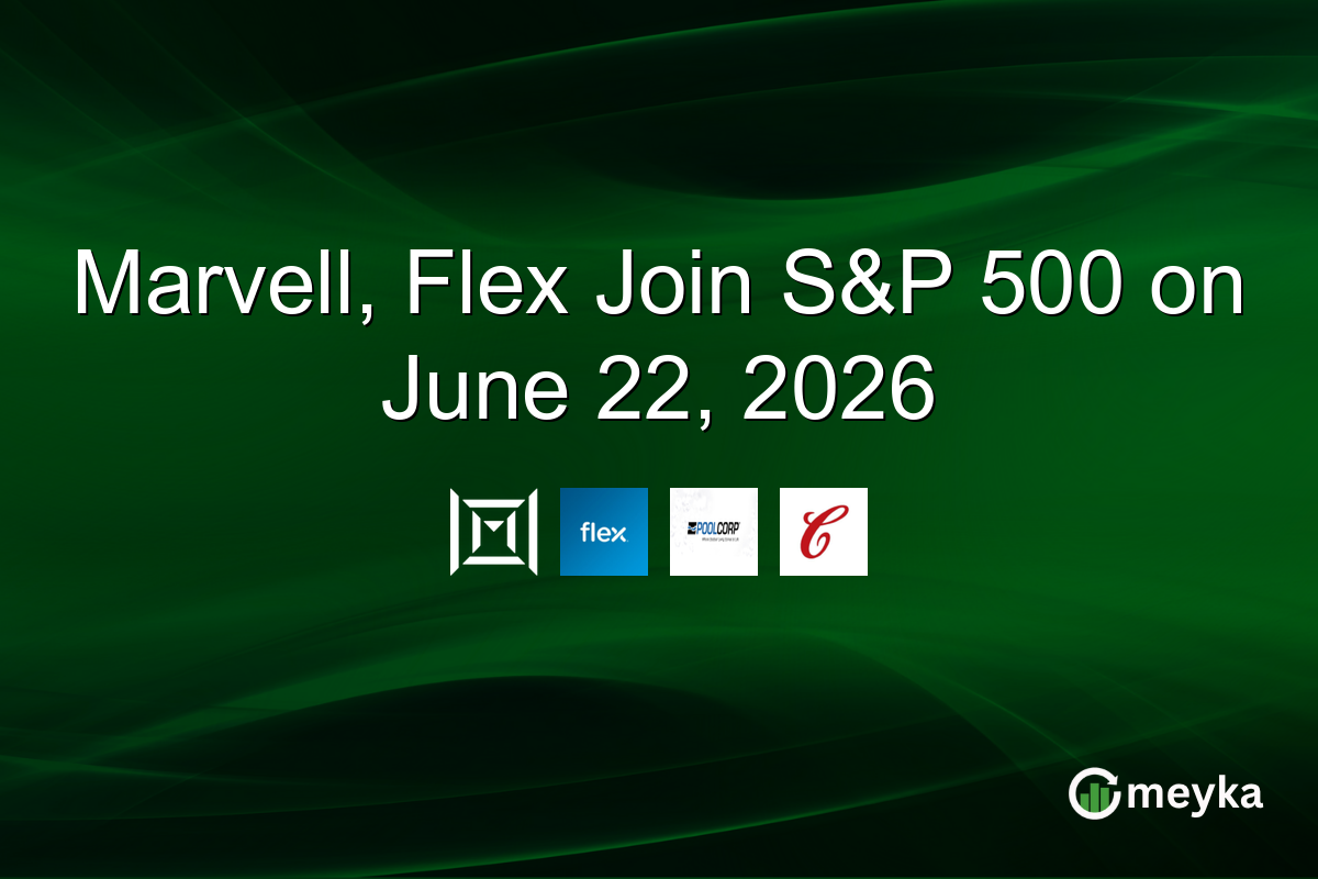 Marvell, Flex Join S&P 500 on June 22, 2026