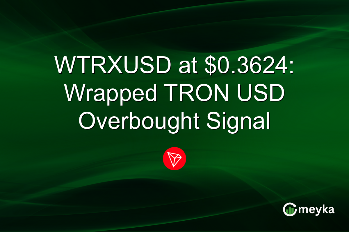 WTRXUSD at $0.3624: Wrapped TRON USD Overbought Signal