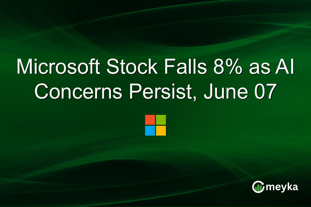 Microsoft Stock Falls 8% as AI Concerns Persist, June 07
