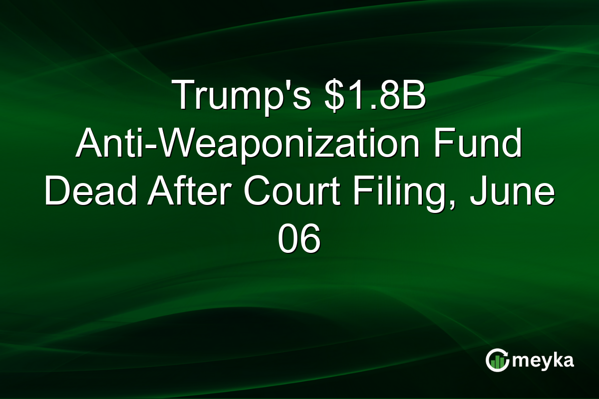 Trump’s $1.8B Anti-Weaponization Fund Dead After Court Filing, June 06