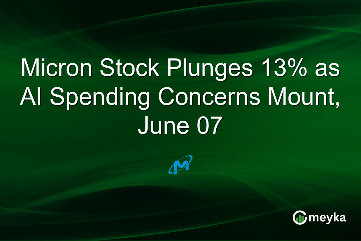 Micron Stock Plunges 13% as AI Spending Concerns Mount, June 07