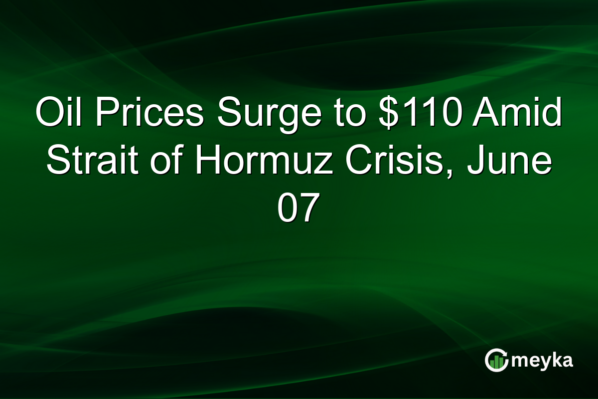 Oil Prices Surge to $110 Amid Strait of Hormuz Crisis, June 07
