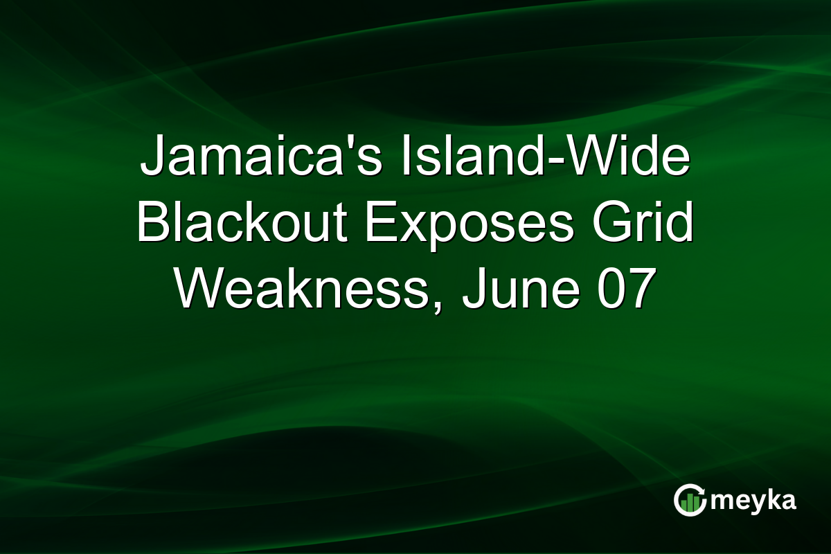 Jamaica’s Island-Wide Blackout Exposes Grid Weakness, June 07
