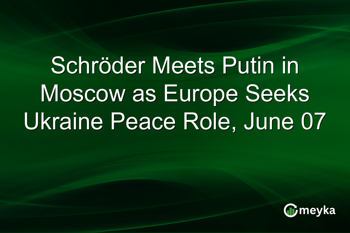 Schröder Meets Putin in Moscow as Europe Seeks Ukraine Peace Role, June 07