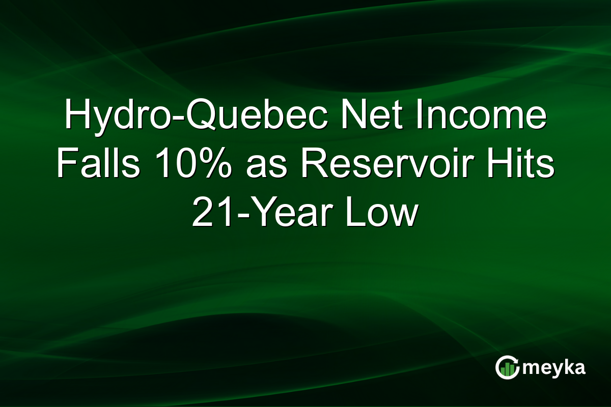 Hydro-Quebec Net Income Falls 10% as Reservoir Hits 21-Year Low