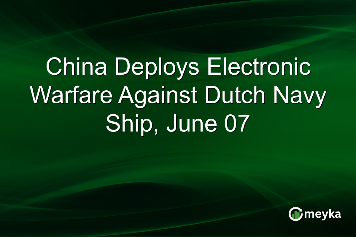 China Deploys Electronic Warfare Against Dutch Navy Ship, June 07