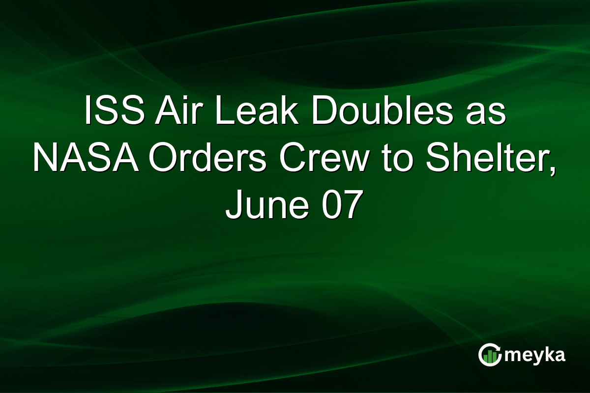ISS Air Leak Doubles as NASA Orders Crew to Shelter, June 07