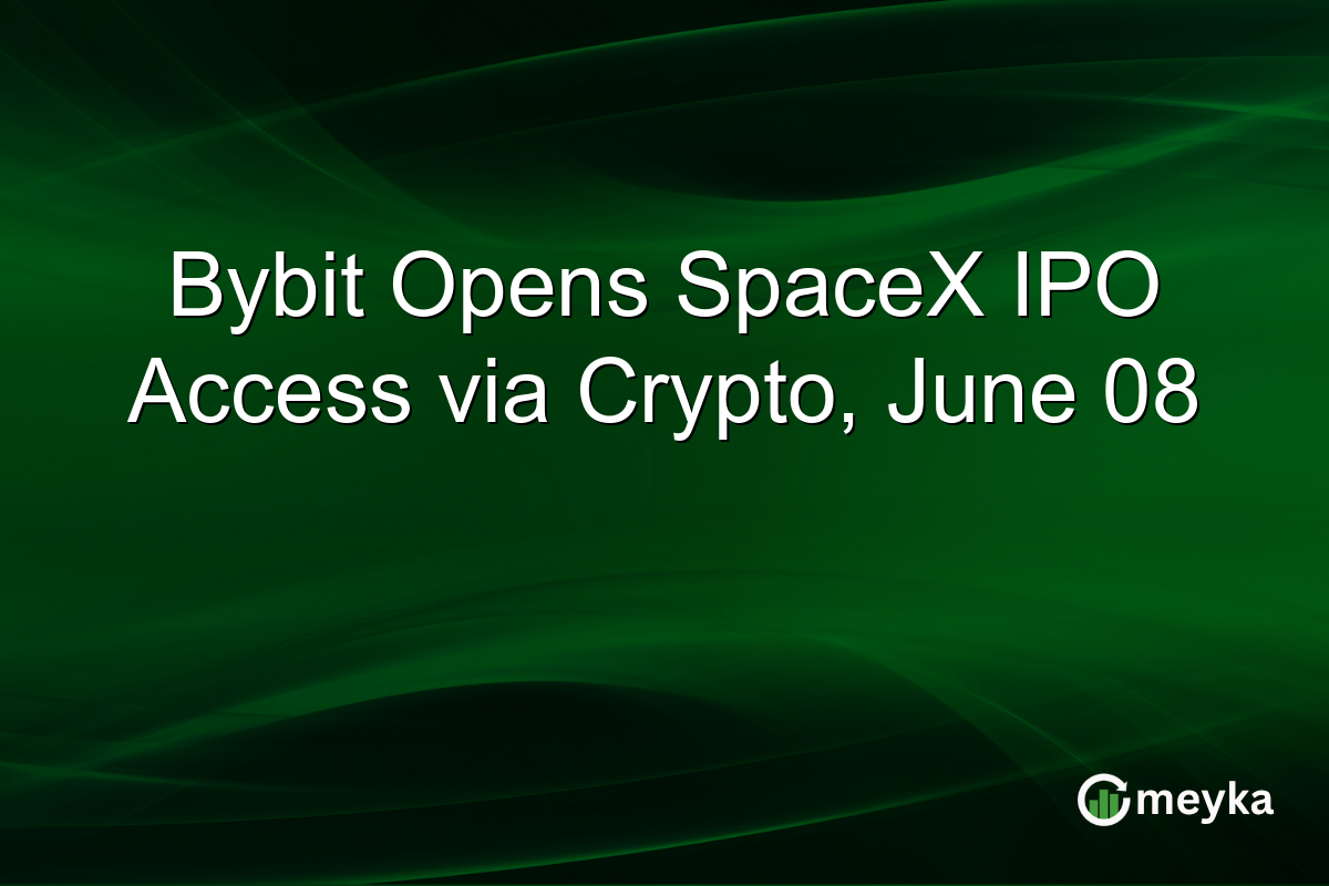 Bybit Opens SpaceX IPO Access via Crypto, June 08