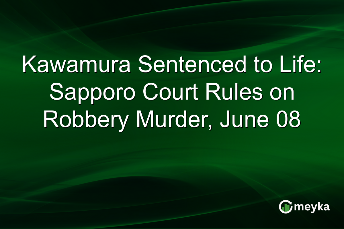 Kawamura Sentenced to Life: Sapporo Court Rules on Robbery Murder, June 08
