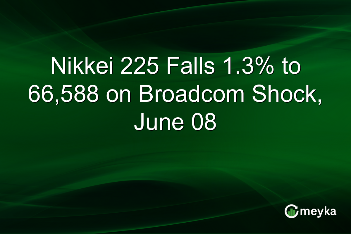 Nikkei 225 Falls 1.3% to 66,588 on Broadcom Shock, June 08