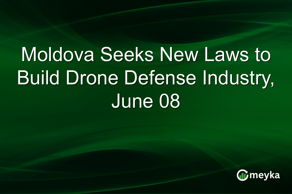 Moldova Seeks New Laws to Build Drone Defense Industry, June 08