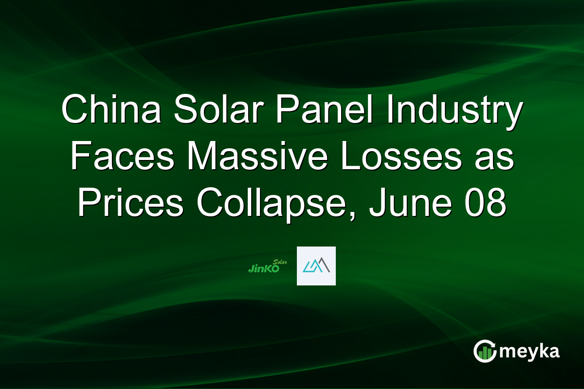 China Solar Panel Industry Faces Massive Losses as Prices Collapse, June 08