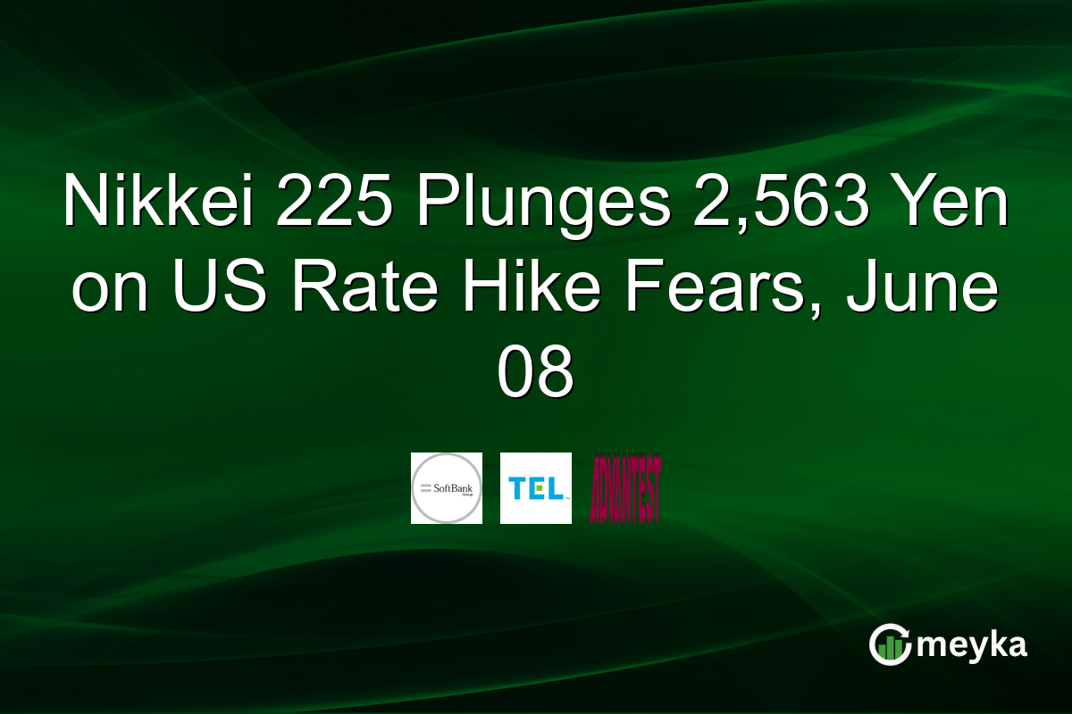 Nikkei 225 Plunges 2,563 Yen on US Rate Hike Fears, June 08