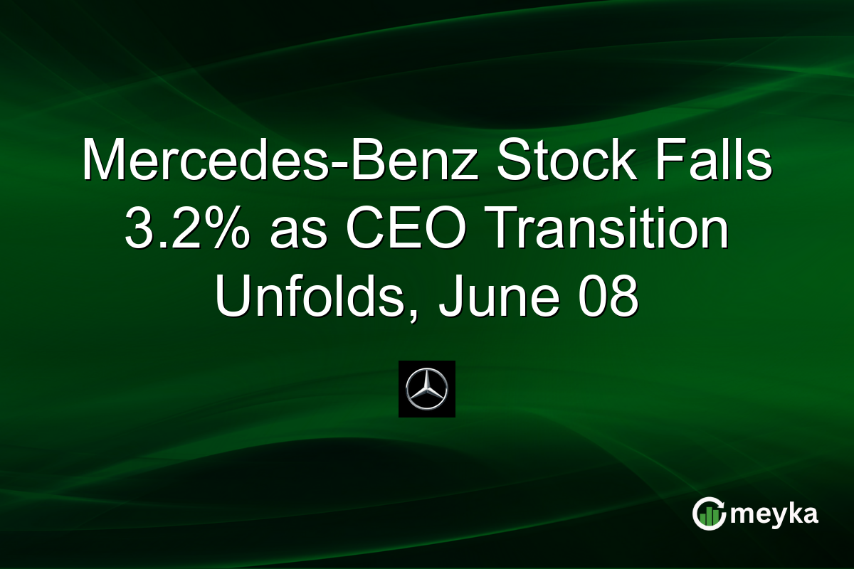 Mercedes-Benz Stock Falls 3.2% as CEO Transition Unfolds, June 08