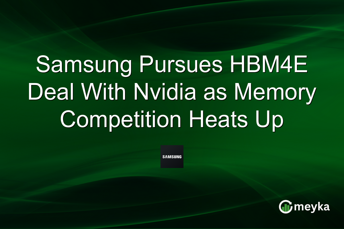 Samsung Pursues HBM4E Deal With Nvidia as Memory Competition Heats Up