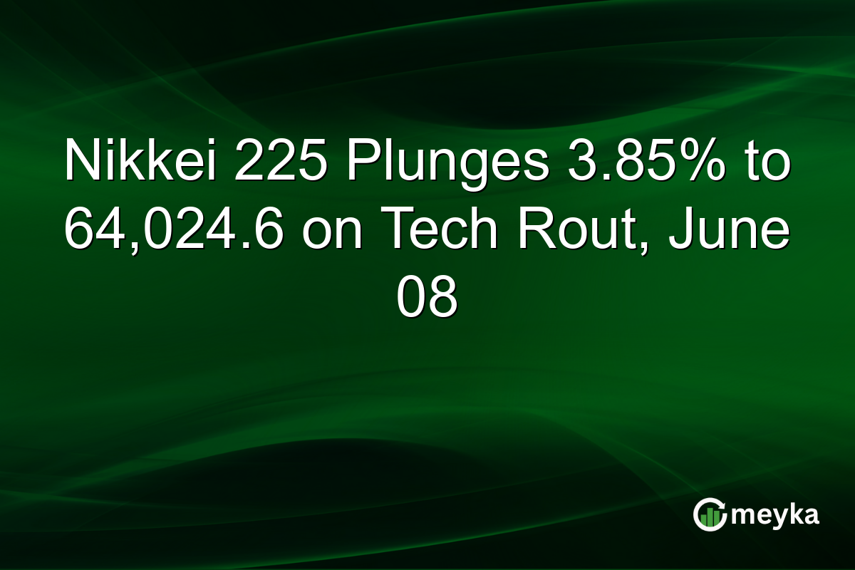 Nikkei 225 Plunges 3.85% to 64,024.6 on Tech Rout, June 08