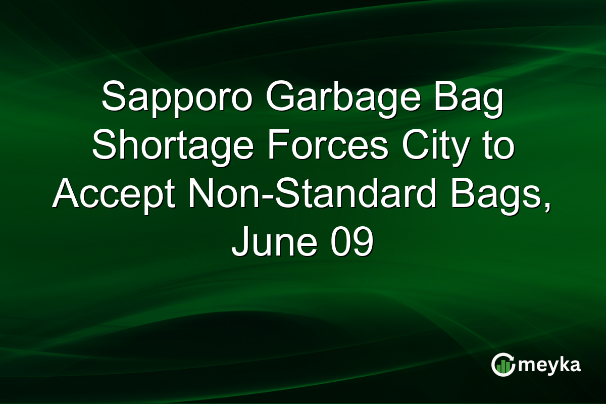 Sapporo Garbage Bag Shortage Forces City to Accept Non-Standard Bags, June 09