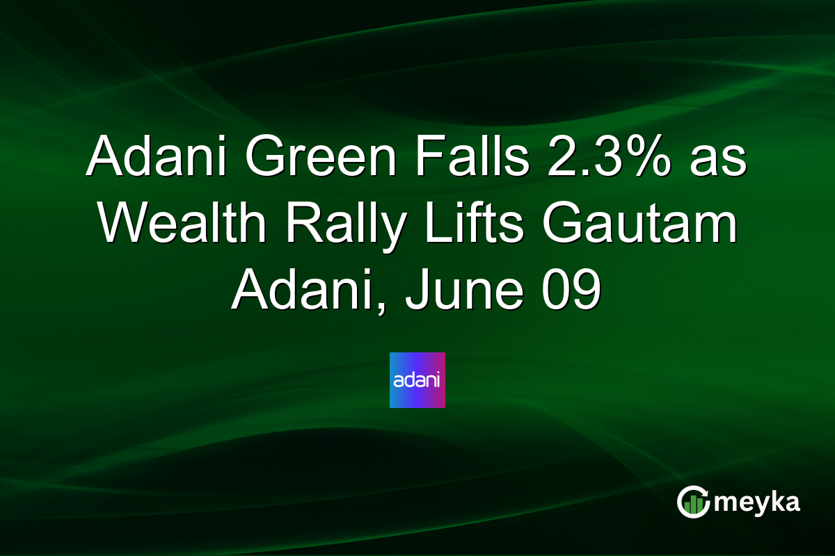 Adani Green Falls 2.3% as Wealth Rally Lifts Gautam Adani, June 09