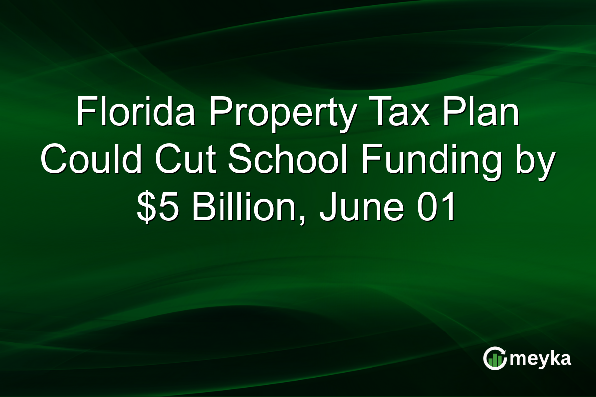 Florida Property Tax Plan Could Cut School Funding by $5 Billion, June 01