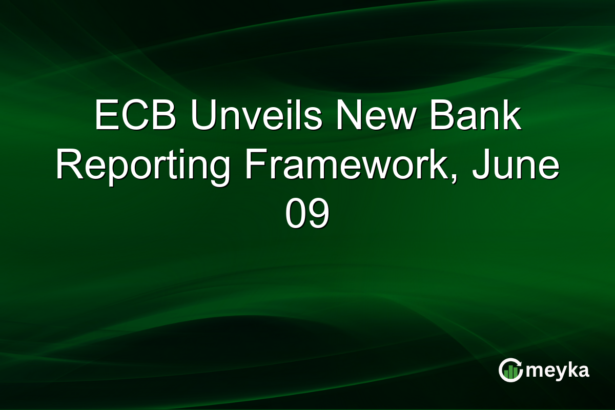 ECB Unveils New Bank Reporting Framework, June 09
