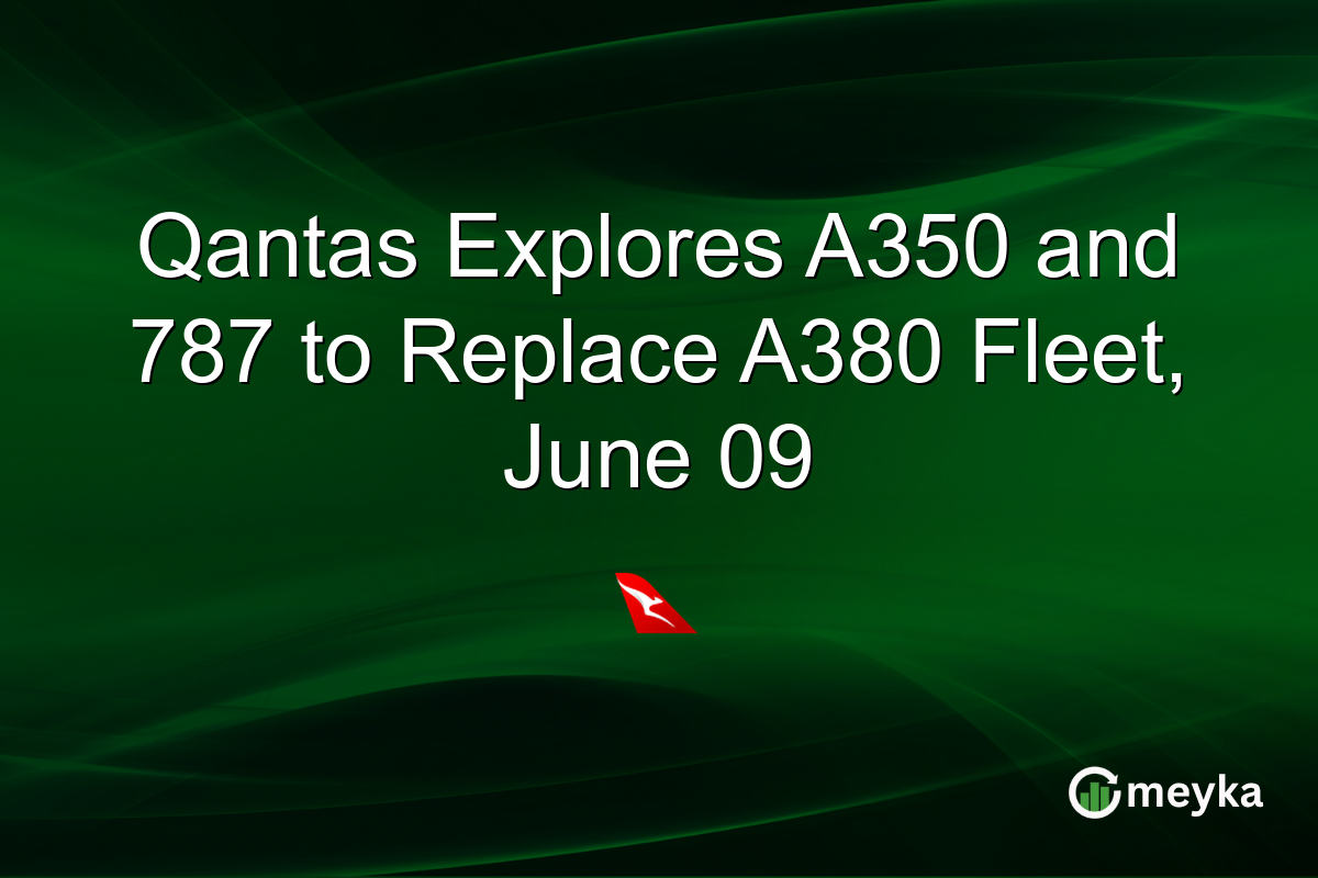 Qantas Explores A350 and 787 to Replace A380 Fleet, June 09